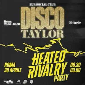 Disco Taylor + Heated Rivalry Party 2026: le date del tour in Italia