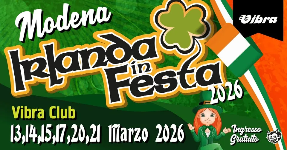 Irish in Festa 2026: la cultura irlandese protagonista a Modena Irish in Festa 2026: la cultura irlandese protagonista a Modena