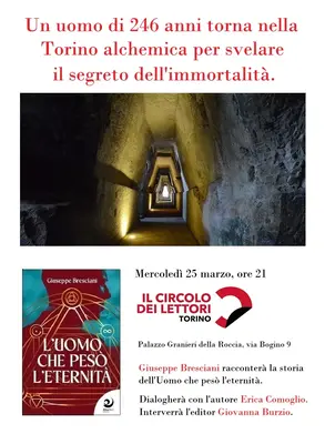 Presentazione del romanzo L'uomo che pes&ograve; l'eternit&agrave; al Circolo dei Lettori